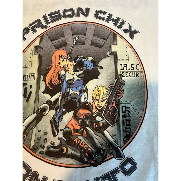 Prison Chix On Pluto NPFC.org Shirt  JERZEES “I'm innocent, I swear” RARE Sz L - Picture 3 of 16